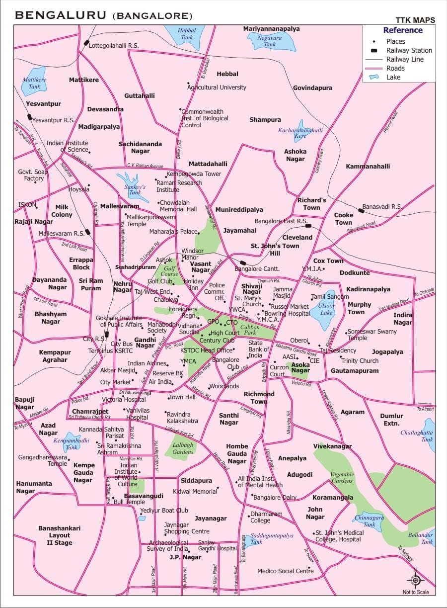 Banglore in kaart
