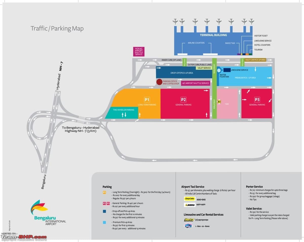 de luchthaven van Bangalore kaart