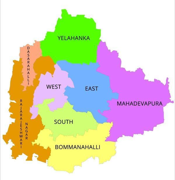 Bangalore BBMP ward kaart