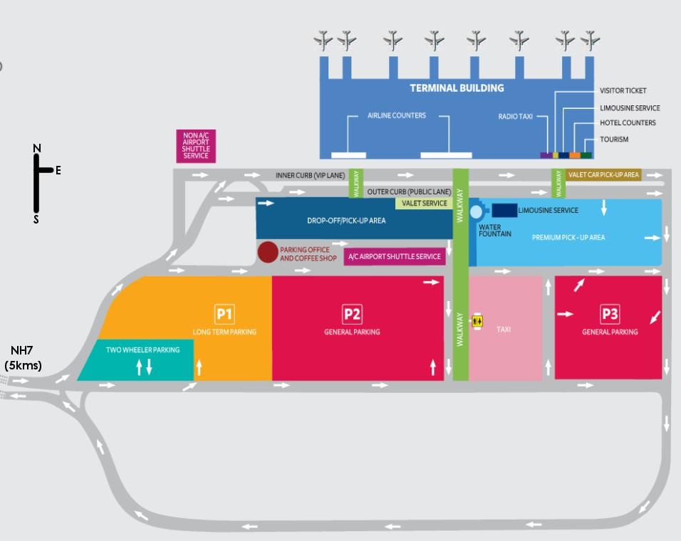 Bengaluru international airport kaart