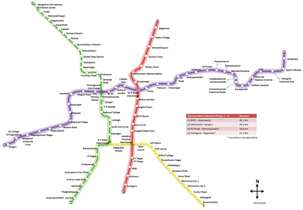 bmrcl route kaart