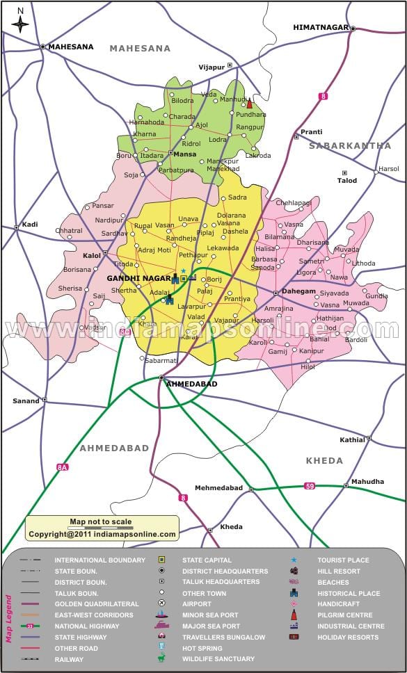 Bangalore gandhinagar kaart