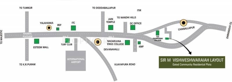 Vishweshwaraya lay-out kaart